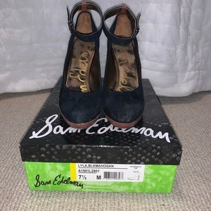Sam Edelman Black Suede Heels